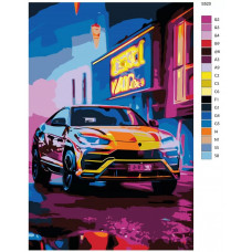 Живопись по номерам BRUSHES-PAINTS Спортивный автомобиль