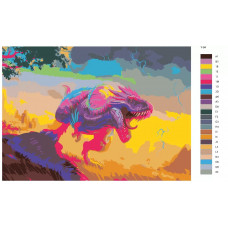 Живопись по номерам BRUSHES-PAINTS Тираннозавр АРТ- Динозавр