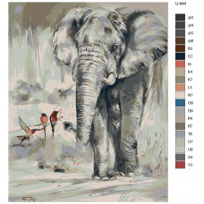Картина по номерам BRUSHES-PAINTS Слон гуляет по Саванне U-844 40x50 см Картина по номерам BRUSHES-PAINTS Слон гуляет по Саванне U-844 40x50 см