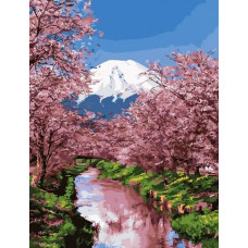 Картина по номерам Paintboy Цветение сакуры, 40x50 см