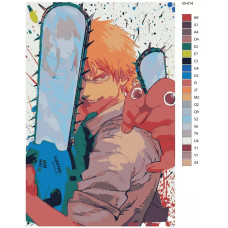 Живопись по номерам BRUSHES-PAINTS Аниме - человек Бензопила. Дэндзи Живопись по номерам BRUSHES-PAINTS Аниме - человек Бензопила. Дэндзи