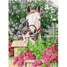 Картина по номерам Белоснежка Нежная привязанность, 30x40