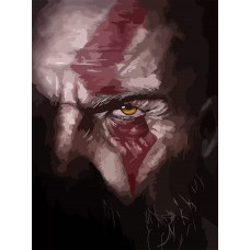 Живопись по номерам NoBrand Игра God of War Кратос
