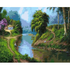 Картина по номерам Paintboy Деревенский пейзаж, 40x50