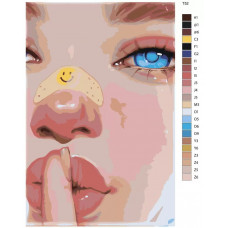 Живопись по номерам BRUSHES-PAINTS Смайл голубые глаза