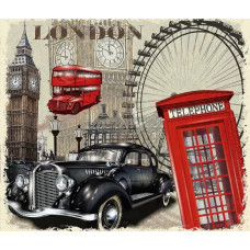 Картина по номерам, London, холст на подрамнике 40х50см