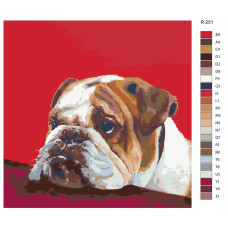Картина по номерам BRUSHES-PAINTS Собаки R-251 40x40 см Картина по номерам BRUSHES-PAINTS Собаки R-251 40x40 см