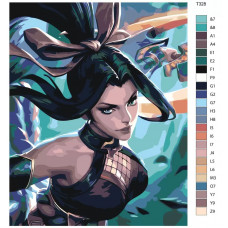 Живопись по номерам BRUSHES-PAINTS Mobile Legends: Ханаби