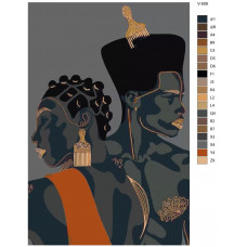 Живопись по номерам BRUSHES-PAINTS Африканская пара