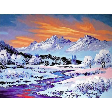 Картина по номерам Paintboy Заснеженные вершины, 40x50