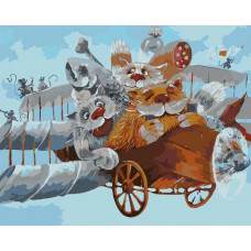 Картина по номерам Живопись по Номерам Полет на самолете, 40x50