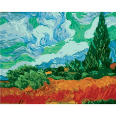 Картина по номерам Белоснежка Пшеничное поле с кипарисами, 40x50