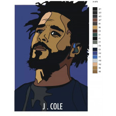 Живопись по номерам BRUSHES-PAINTS J. Cole (Джей Коул)
