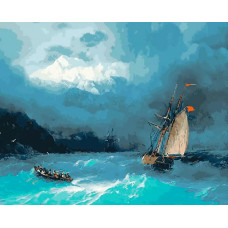 Картина по номерам Paintboy Бурное море, 40x50