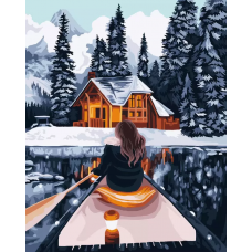 Картина по номерам на холсте ART and Relax Домик у озера 40x50