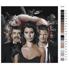 Картина по номерам BRUSHES-PAINTS Турецкий сериал - запретная любовь 40x40 см Картина по номерам BRUSHES-PAINTS Турецкий сериал - запретная любовь 40x40 см