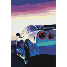Картина по номерам, 40 x 60, Авто на закате (pz-avto07)