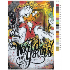 Живопись по номерам BRUSHES-PAINTS Скрудж МакДак
