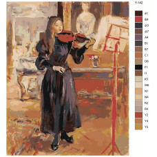 Живопись по номерам BRUSHES-PAINTS Картина - Упражнение на скрипке. Берта Моризо Живопись по номерам BRUSHES-PAINTS Картина - Упражнение на скрипке. Берта Моризо