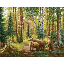 Картина по номерам Белоснежка Хранители леса, 40x50