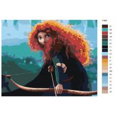 Живопись по номерам BRUSHES-PAINTS Мультфильм xрабрая сердцем. Мерида с луком Живопись по номерам BRUSHES-PAINTS Мультфильм xрабрая сердцем. Мерида с луком