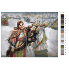 Живопись по номерам BRUSHES-PAINTS Колядующие девушки