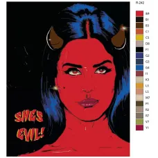 Картина по номерам BRUSHES-PAINTS Lana del Rey R-242 40x50 см Картина по номерам BRUSHES-PAINTS Lana del Rey R-242 40x50 см