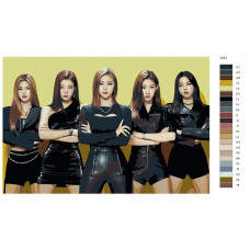 Живопись по номерам BRUSHES-PAINTS K-pop ITZY Участники группы