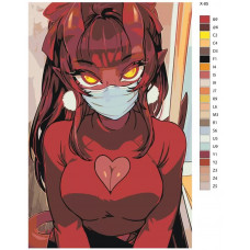 Живопись по номерам BRUSHES-PAINTS Дьяволица