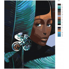 Живопись по номерам BRUSHES-PAINTS Хамелеон и девушка