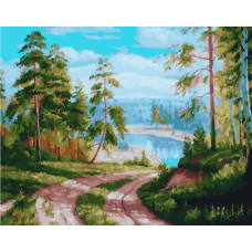 Картина по номерам ВанГогВоМне Дорога к озеру, 40x50