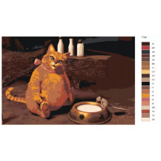 Живопись по номерам BRUSHES-PAINTS Кот в сапогаx