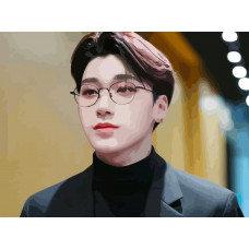 Картина по номерам на холсте ATEEZ kpop Сан 13