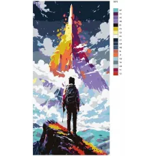 Картина по номерам BRUSHES-PAINTS Путь странника S-670 40x80 см Картина по номерам BRUSHES-PAINTS Путь странника S-670 40x80 см
