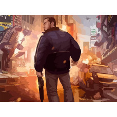 Живопись по номерам Бруталити игра GTA IV - 8591 Г