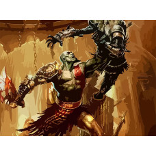 Картина по номерам Бруталити Игра God of War Кратос 6219 Г на холсте 30x40 Картина по номерам Бруталити Игра God of War Кратос 6219 Г на холсте 30x40