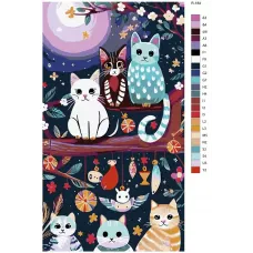Картина по номерам BRUSHES-PAINTS Кошки R-184 40x70 см
