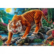 Холст с красками 40 x 50 см, по номерам Рычащий хищник