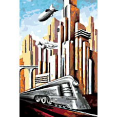 Картина по номерам Живопись по Номерам Футуристический город, 40x60