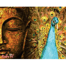 Картина по номерам  Mantra Art Будда с павлином