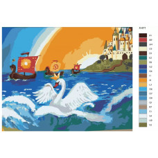 Картина по номерам BRUSHES-PAINTS Сказка - о царе Салтане Царевна Лебедь X871 40x50см Картина по номерам BRUSHES-PAINTS Сказка - о царе Салтане Царевна Лебедь X871 40x50см