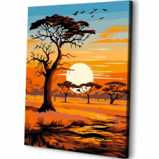 Картина по номерам на холсте ART and Relax Саванна 40x50