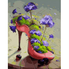 Картина по номерам Paintboy Цветочная туфелька, 40x50 см
