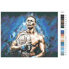 Живопись по номерам BRUSHES-PAINTS Новозеландский боксёр - Исраэль Адесанья Живопись по номерам BRUSHES-PAINTS Новозеландский боксёр - Исраэль Адесанья