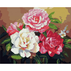 Картина по номерам Paintboy Великолепные пионы, 40x50 см