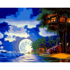 Картина по номерам Paintboy Хижина на Гавайях, 40x50 см