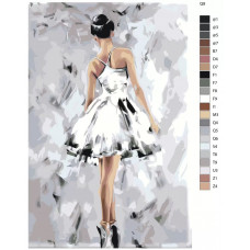 Живопись по номерам BRUSHES-PAINTS Балерина