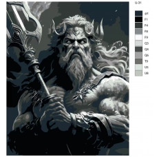 Живопись по номерам BRUSHES-PAINTS Посейдон. Верховный морской бог