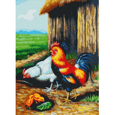 Картина по номерам Белоснежка На подворье, 30x40