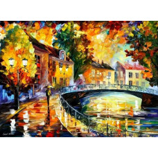 Картина по номерам Цветной Прогулка по мосту, 40x50